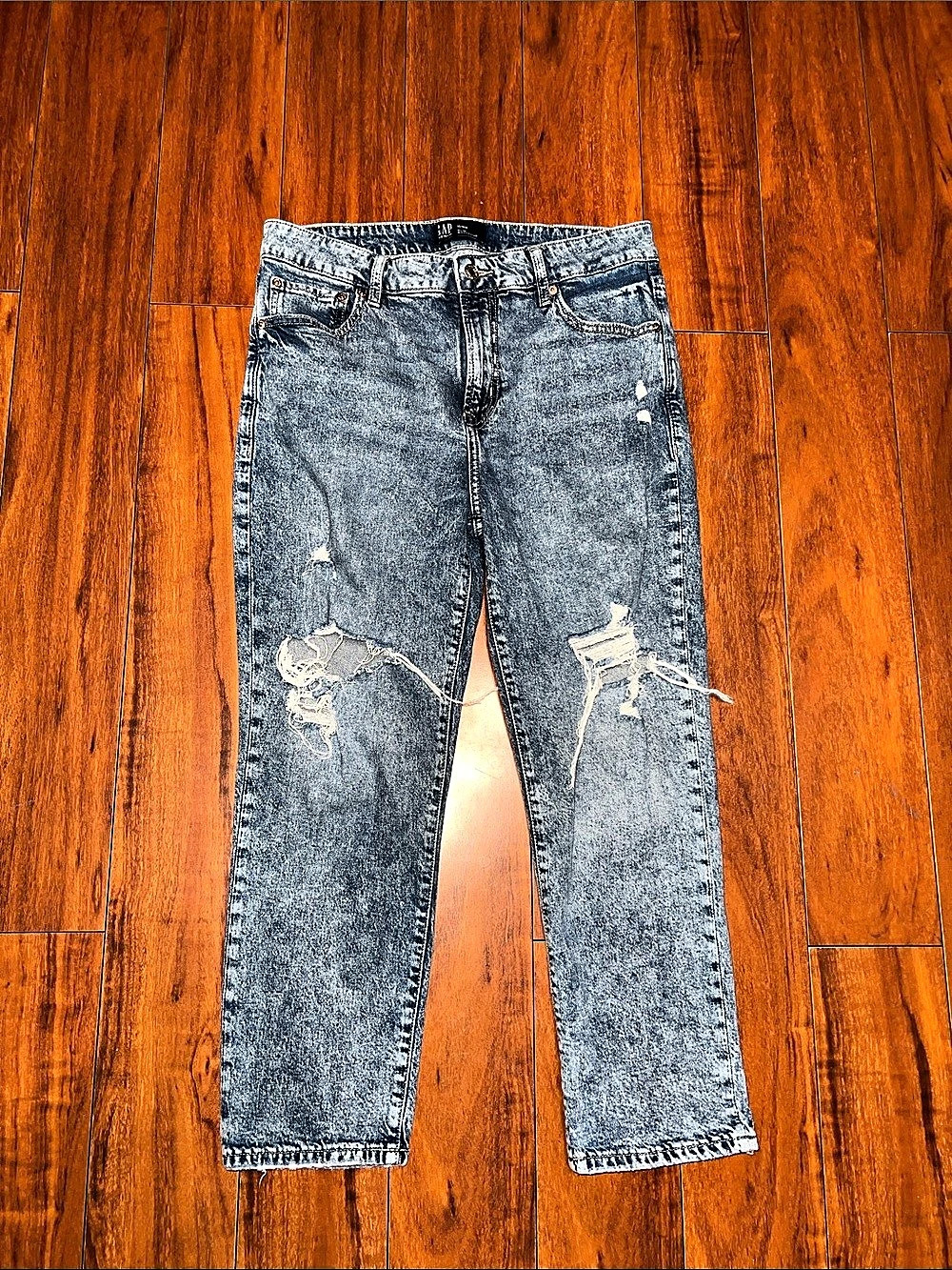 Gap 90s Original Straight Jeans Distressed Straight Leg Jeans Waist 10/ 30R Good